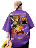 Classic Vogue Zenitsu Agatsuma Anime Oversized Cotton T-shirt, short sleeves, vibrant print for men and women, perfect for casual outings or relaxation