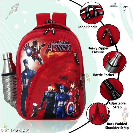 Unisex cartoon nylon school bag for kids ages 3-7, ideal for school and adventures