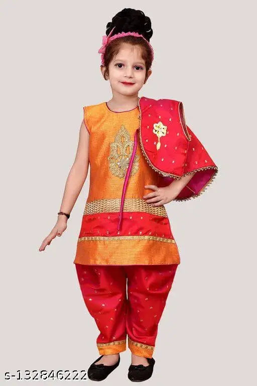 Silk blend self-design net kurtis for girls, cute classy and vibrant
