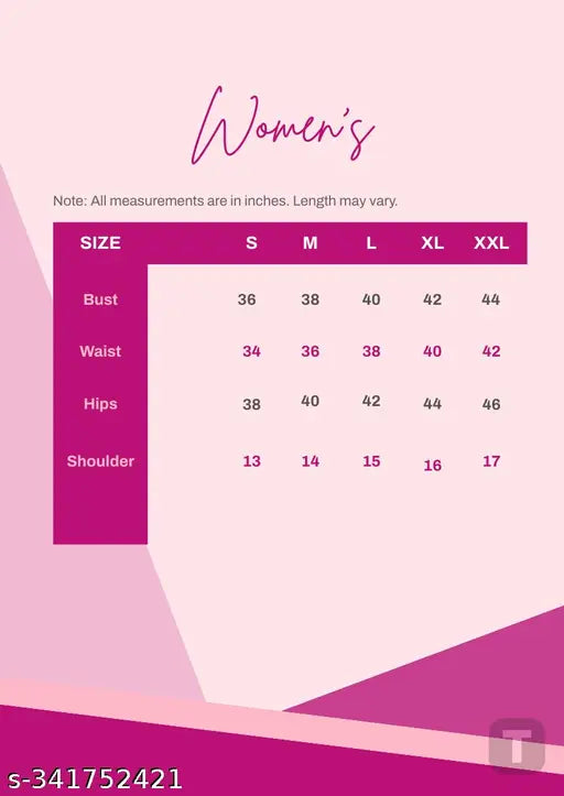Women's 128SAMRUDHHIWITHDUPATTA size chart - pink, cotton, duppatta details.