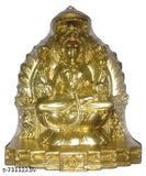 Golden statue of Hindu deity, Lakshmi, with multiple arms