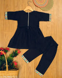 Stylish rayon kurti sharara for girls, solid pattern with three-quarter sleeves, 1-2 years size, Indian traditional fashion