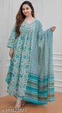 Designer women's printed kameez pant with matching dupatta