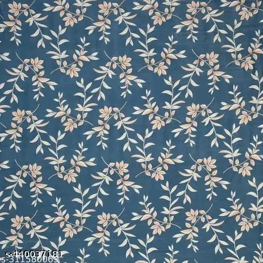 White and blue floral fitted elastic superfien cotton bedsheet with 2 pillow covers, perfect for a summer refresh in the adult bedroom