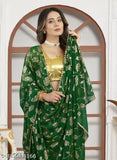 Gold foil print georgeete saree