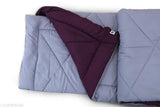 Double size dual-color purple grey Italian bird comforter, all weather, 250 GSM polyester fill with luxurious microfiber shell