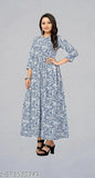 Floral print crepe anarkali kurti for women