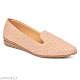 Comfortable PU flat bellies or ballerina loafers for women, embellished and lace-up design, available in various sizes (IND-4 to IND-9) from India