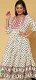 Cream analkalmi dress with floral print