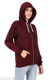 Fleece Ripon jackets, solid color, long sleeves - Women's casual wear from Mankaran Traders (India)