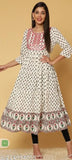 Rayon printed combo three-quarter sleeve cram flower kurtis M(40in), L(38in), XL(42in), XXL, 4XL - Indian ethnic wear fashion