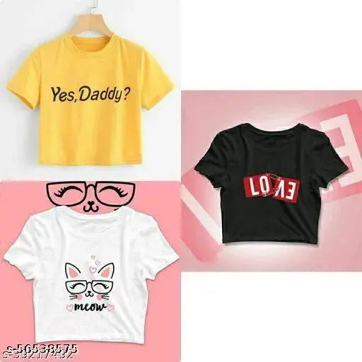 Trendy retro women's cotton blend t-shirt with short sleeves and printed net pattern, available in sizes S, M, L, XL from India