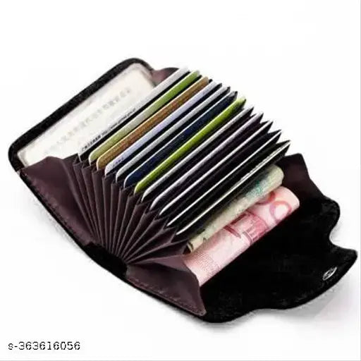 Leather net business card holder, 15-card capacity, handcrafted Indian accessory for men's wallet and credit cards
