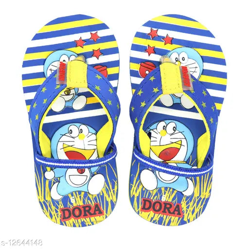Boys blue canvas slippers sandal shoes, cartoon design, durable, casual style, easy to clean