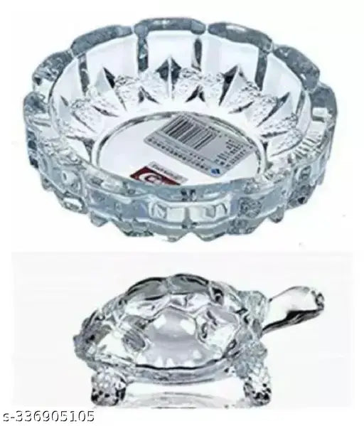 Glass religious whitewhale crystal tortoise figurine, ideal for career and luck enhancement, measures 10cm x 10cm x 10cm, handcrafted in India