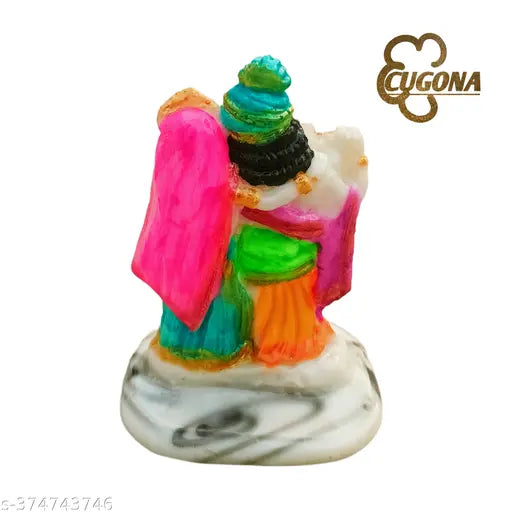 High-quality polyresin Radha Krishna Murti statues, 6cm length, 9.5cm height, perfect for home living room decoration, Indian handcrafted
