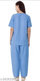 Polyester net scrub suit for nurse or doctor, blue professional attire for healthcare professionals