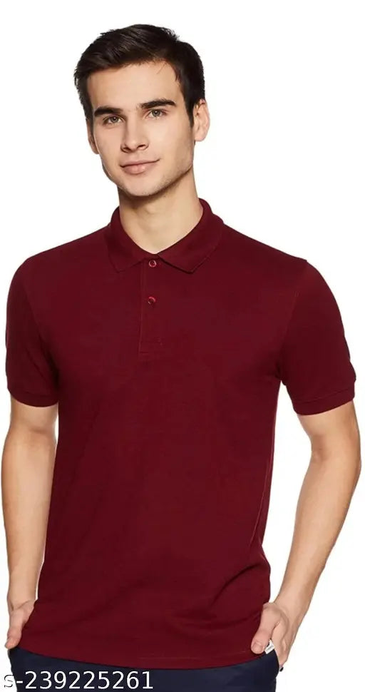 Solid Yadu polo, short sleeves men's t-shirt from India