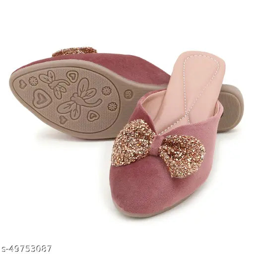 Colorful velvet open-back bell-shaped dancers footwear, CHINUCHIRAG brand for special occasions