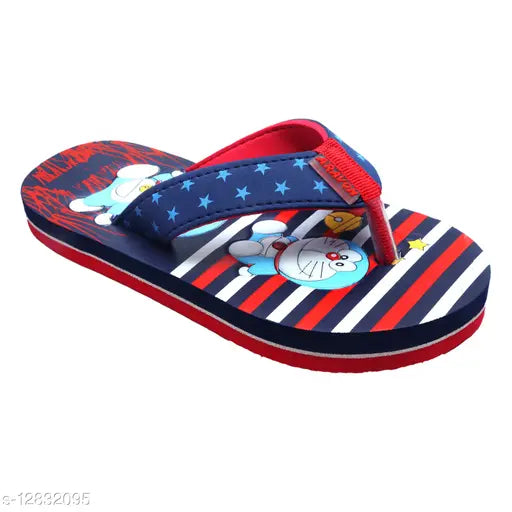 Blue and red boys sandals with cartoon characters