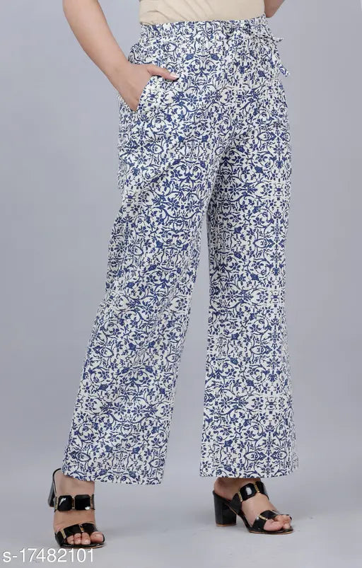 Rayon A-line Kurta with Palazzo, printed, three-quarter sleeves, India-origin