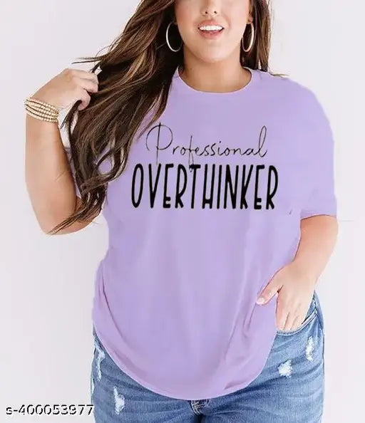 Women's printed oversized plus size 100 cotton T-shirt