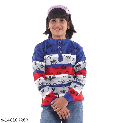Agile and elegant boys' woolen full sleeve sweaters in vibrant colors, ideal for winter everyday wear