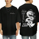 Benny Brooks Men's Black Cotton Oversized Graphic Print T-Shirt, long sleeves, India