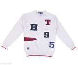 Cotton kids sweater, solid color long sleeve for boys aged 12-15 months to 14-15 years, India origin