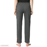 Multicolor women's straight-fit solid trousers pack of 2