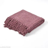 Maroon cotton throw blanket for sofa or bed, Elc size, CMS or inch dimensions