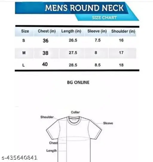 Men's cotton casual Saltlake T-shirt, short sleeves, print pattern, size S (36in chest, 26.5in length), India origin