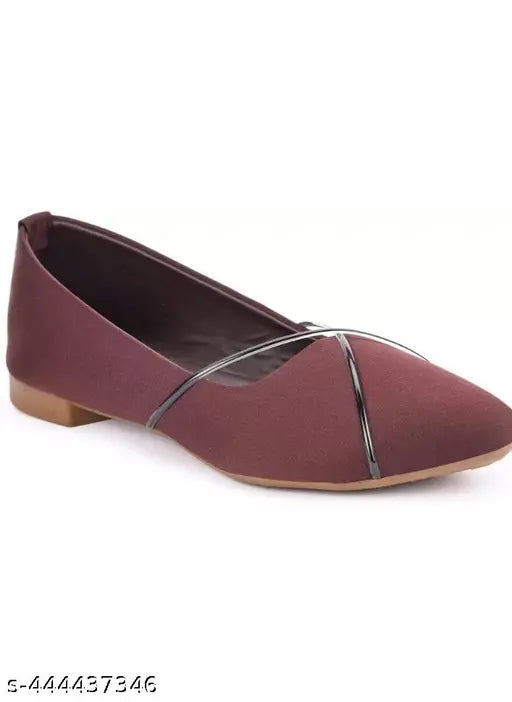 Synthetic slip-on flat bellies / ballerinas for women, trendy & comfortable footwear in various sizes (IND-3 to IND-8)