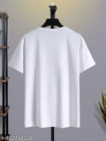 White printed MS Dhoni t-shirt for adult, featuring short sleeves and polyester fabric. [Sized as per size chart]