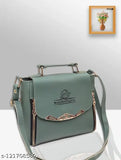 Purple fabric slingbag with zipper closure