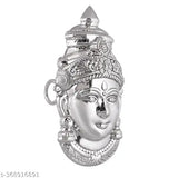 Silver-plated Brass Varalakshmi Face, traditional god idol for Lakshmi Pooja, best for Varamahalakshmi pooja in India