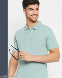 Soft cotton blend Uniberry men's half sleeve solid polo t-shirt - unmatched comfort, denim jeans pairing for a classic look
