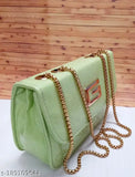 Elite handbag, teal fabric with gold trim, two handles and zip closure