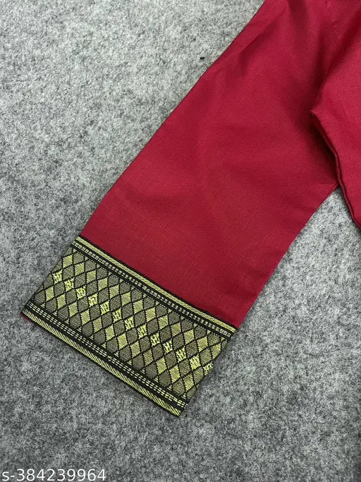 Florance Exclusive Slub Cotton Straight Kurti with Lace Border - Solid combo, three-quarter sleeves, women's clothing