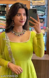 FALAK HEAVY GEORJET DYED GOWN WITH EMBROIDRED