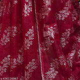 Red net saree with embroidered blouse, trending party wear for festivals like Diwali and Karwa Chauth