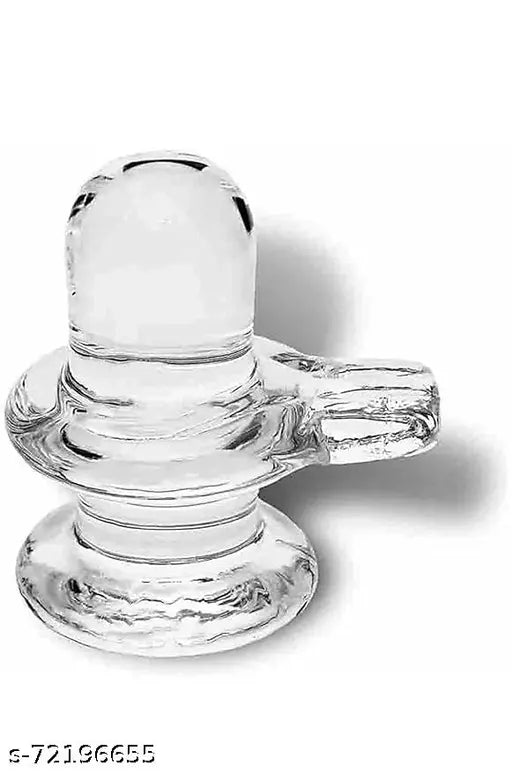 4cm size, Indian-origin glass King Queen Siva Linga for pooja, crystalline Shivling