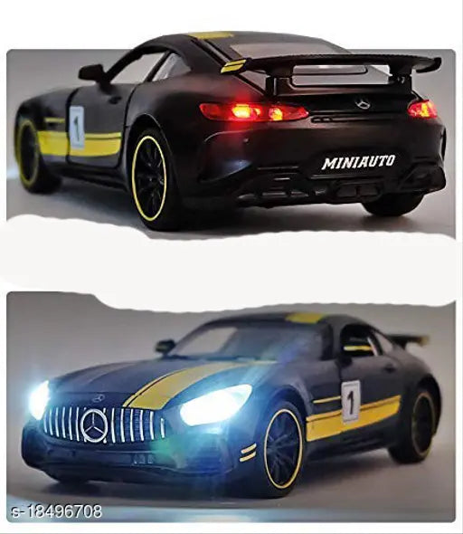 Red alloy die-cast super sport car for kids, includes light, sound, openable door, made in India