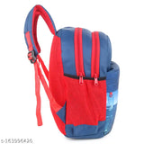Multicolor printed canvas spider school bag with pencil set, perfect for children's activities, suitable for ages 6-12, free size (L49cm x W30cm)