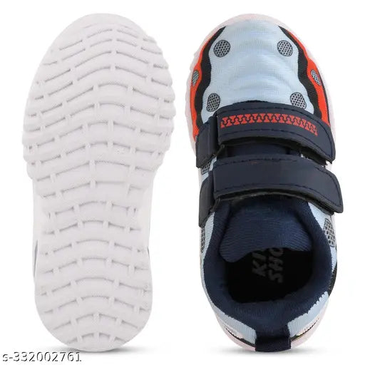 Kids light shoes, trending sneakers with orange laces