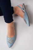 Indian synthetic open-back embellished sandals for women & girls, stylish ethnic bellies in various colors