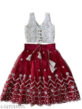 Embellished taffeta silk lehenga choli set with net dupatta, comfortable for little princess wardrobe upgrade