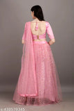 Silk and net Ladoo Creation lehenga-choli with embellished dupatta, semi-stitched (42in/42in/2.15in), Indian traditional wear