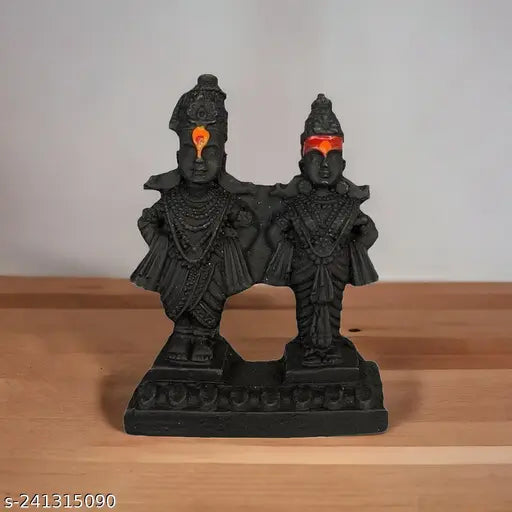 Resin Lord Shri Vitthal Rukmini idol statue for temple decoration, home, car, or pooja room - Indian God figurine