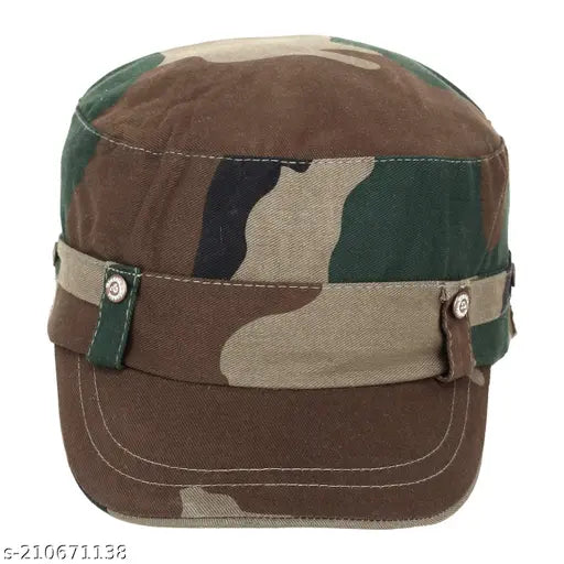 Multicolor Unisex military-style cotton baseball cap with adjustable strap, great for outdoor activities and casual wear